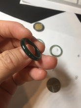 Load image into Gallery viewer, 17.5mm 7 1/4 100% natural type A icy watery green/blue icy watery Guatemala jadeite jade band ring group  BP78