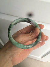 Load image into Gallery viewer, 60.1mm Certified Type A 100% Natural green/dark green Jadeite Jade bangle AS68-1658