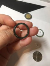 Load image into Gallery viewer, 17.5mm 7 1/4 100% natural type A icy watery green/blue icy watery Guatemala jadeite jade band ring group  BP78
