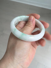 Load image into Gallery viewer, 53mm Certified Type A 100% Natural sunny green white(白底青) Jadeite Jade bangle BP45-3174