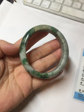 Load image into Gallery viewer, 50.4mm Certified 100% natural Type A sunny green dark green/gray/black oval jadeite jade bangle PD133-6294