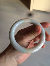 Load image into Gallery viewer, 57.9mm certified 100% natural type A light sunny green/purple/yellow chubby round cut jadeite jade bangle BF33-9221