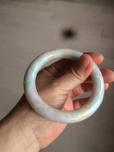 Load image into Gallery viewer, 57.9mm certified 100% natural type A light sunny green/purple/yellow chubby round cut jadeite jade bangle BF33-9221