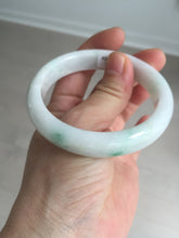 Load image into Gallery viewer, 55.7mm Certified Type A 100% Natural sunny green white Jadeite Jade bangle BP44-3179