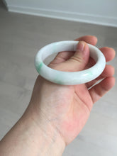 Load image into Gallery viewer, 55.7mm Certified Type A 100% Natural sunny green white Jadeite Jade bangle BP44-3179