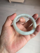 Load image into Gallery viewer, 52.5mm certified 100% natural Type A light  green white jadeite jade bangle AR116-9424
