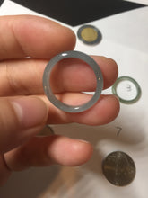 Load image into Gallery viewer, 17.5mm 7 1/4 100% natural type A icy watery green/blue icy watery Guatemala jadeite jade band ring group  BP78