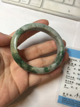 Load image into Gallery viewer, 50.4mm Certified 100% natural Type A sunny green dark green/gray/black oval jadeite jade bangle PD133-6294