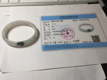 Load image into Gallery viewer, 49mm certified 100% natural Type A icy watery light green/white/purple oval jadeite jade bangle BN40-2854