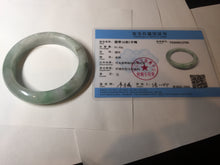 Load image into Gallery viewer, 61.5 mm certified type A 100% Natural oily light green/white/purple chubby Jadeite Jade bangle BM17-2786