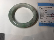 Load image into Gallery viewer, 61.5 mm certified type A 100% Natural oily light green/white/purple chubby Jadeite Jade bangle BM17-2786