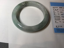 Load image into Gallery viewer, 61.5 mm certified type A 100% Natural oily light green/white/purple chubby Jadeite Jade bangle BM17-2786
