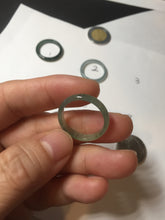 Load image into Gallery viewer, 17.5mm 7 1/4 100% natural type A icy watery green/blue icy watery Guatemala jadeite jade band ring group  BP78