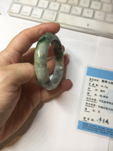 Load image into Gallery viewer, 50.4mm Certified 100% natural Type A sunny green dark green/gray/black oval jadeite jade bangle PD133-6294