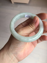 Load image into Gallery viewer, 52.5mm certified 100% natural Type A light  green white jadeite jade bangle AR116-9424