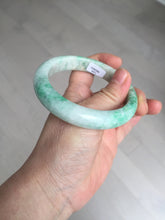 Load image into Gallery viewer, 58.5mm Certified type A 100% Natural sunny green/white Jadeite bangle AY87-3471