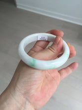 Load image into Gallery viewer, 55.7mm Certified Type A 100% Natural sunny green white Jadeite Jade bangle BP44-3179