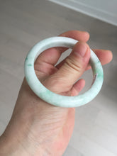 Load image into Gallery viewer, 53mm Certified Type A 100% Natural sunny green white(白底青) Jadeite Jade bangle BP41-3176