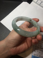 Load image into Gallery viewer, 61.5 mm certified type A 100% Natural oily light green/white/purple chubby Jadeite Jade bangle BM17-2786