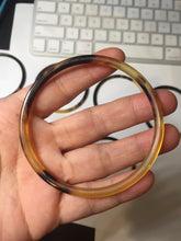 Load image into Gallery viewer, 60-62mm 100% Natural black brown beige slim Buffalo Horn bangle group CB54