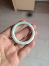 Load image into Gallery viewer, 35-38mm Type A 100% Natural sunny green/white Jadeite Jade kids bangle /scarf button group BF100