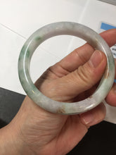 Load image into Gallery viewer, 57.6mm certificated Type A 100% Natural light green/red/purple/brown (FU LU SHOU) Jadeite Jade bangle Y164-7289