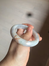 Load image into Gallery viewer, 54.6mm certified 100% natural type A white/purple/brown/gray jadeite jade bangle AX20-7723