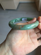 Load image into Gallery viewer, 62mm Certified Type A 100% Natural dark green red Jadeite bangle PD152-6271