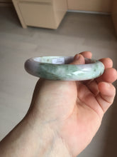 Load image into Gallery viewer, 61.5mm Certified Type A 100% Natural dark green/green/brown/black/purple chubby Jadeite bangle PB234-1099