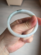 Load image into Gallery viewer, 49mm certified 100% natural Type A icy watery light green/white/purple oval jadeite jade bangle BN40-2854