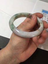 Load image into Gallery viewer, 57.6mm certificated Type A 100% Natural light green/red/purple/brown (FU LU SHOU) Jadeite Jade bangle Y164-7289