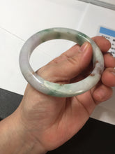 Load image into Gallery viewer, 57.6mm certificated Type A 100% Natural light green/red/purple/brown (FU LU SHOU) Jadeite Jade bangle Y164-7289