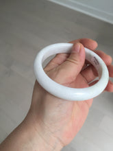 Load image into Gallery viewer, 59.5mm Certified Type A 100% Natural sunny green white (白底青) Jadeite Jade bangle BP42-3182