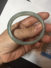 Load image into Gallery viewer, 49mm certified Type A 100% Natural icy watery light green oval Jadeite Jade bangle BQ11-3802