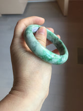 Load image into Gallery viewer, 56.7mm certified 100% natural Type A sunny green white jadeite bangle PD151-6268