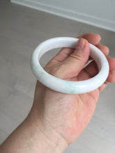 Load image into Gallery viewer, 59.5mm Certified Type A 100% Natural sunny green white (白底青) Jadeite Jade bangle BP42-3182