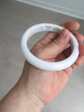 Load image into Gallery viewer, 59.5mm Certified Type A 100% Natural sunny green white (白底青) Jadeite Jade bangle BP42-3182