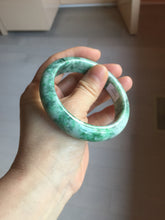 Load image into Gallery viewer, 56.7mm certified 100% natural Type A sunny green white jadeite bangle PD151-6268