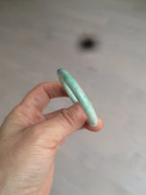 Load image into Gallery viewer, 35-38mm Type A 100% Natural sunny green/white Jadeite Jade kids bangle /scarf button group BF100
