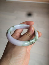 Load image into Gallery viewer, 50.5mm Certified Type A 100% Natural light purple/green oval shape Jadeite Jade bangle AY9-5293