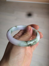 Load image into Gallery viewer, 50.5mm Certified Type A 100% Natural light purple/green oval shape Jadeite Jade bangle AY9-5293