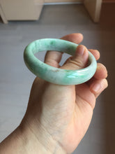 Load image into Gallery viewer, 58mm certified 100% natural Type A sunny green white jadeite bangle PD150-6263