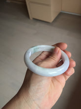 Load image into Gallery viewer, 56.7mm certified 100% natural Type A dark green/purple/white with green floating flowers jadeite jade bangle PB233-2826