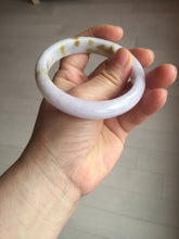 Load image into Gallery viewer, 58mm certified 100% natural Type A light purple yellow white (Whispers of Autumn) jadeite jade bangle PB69-9035
