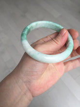 Load image into Gallery viewer, 58.5mm Certified type A 100% Natural sunny green/white Jadeite bangle AY86-3473