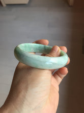 Load image into Gallery viewer, 58mm certified 100% natural Type A sunny green white jadeite bangle PD150-6263