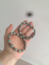Load image into Gallery viewer, 9.2x8.1mm 100% natural type A green jadeite jade olive shape(LU LU TONG) beads bracelet AZ23