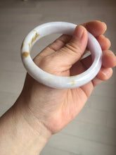 Load image into Gallery viewer, 58mm certified 100% natural Type A light purple yellow white (Whispers of Autumn) jadeite jade bangle PB69-9035