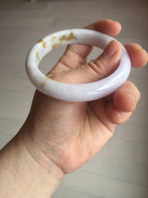 Load image into Gallery viewer, 58mm certified 100% natural Type A light purple yellow white (Whispers of Autumn) jadeite jade bangle PB69-9035