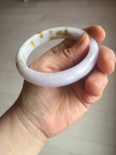 Load image into Gallery viewer, 58mm certified 100% natural Type A light purple yellow white (Whispers of Autumn) jadeite jade bangle PB69-9035